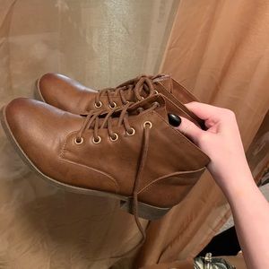Brown mossimo ankle boots